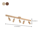 Strahlerleuchte mit natürlichem Holzbalken