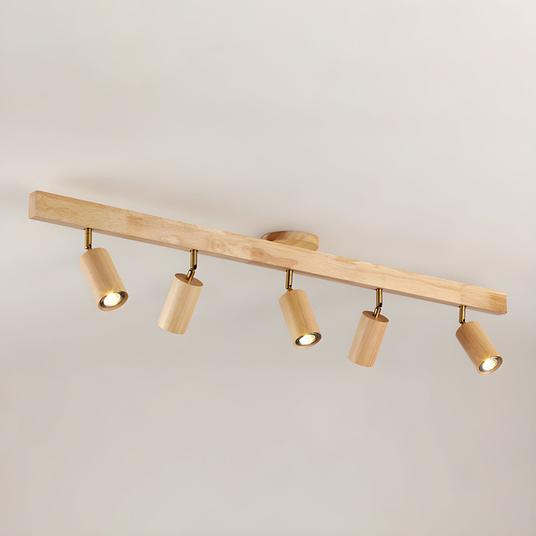 Natural Wood Beam Spotlight Light - Vakkerlight