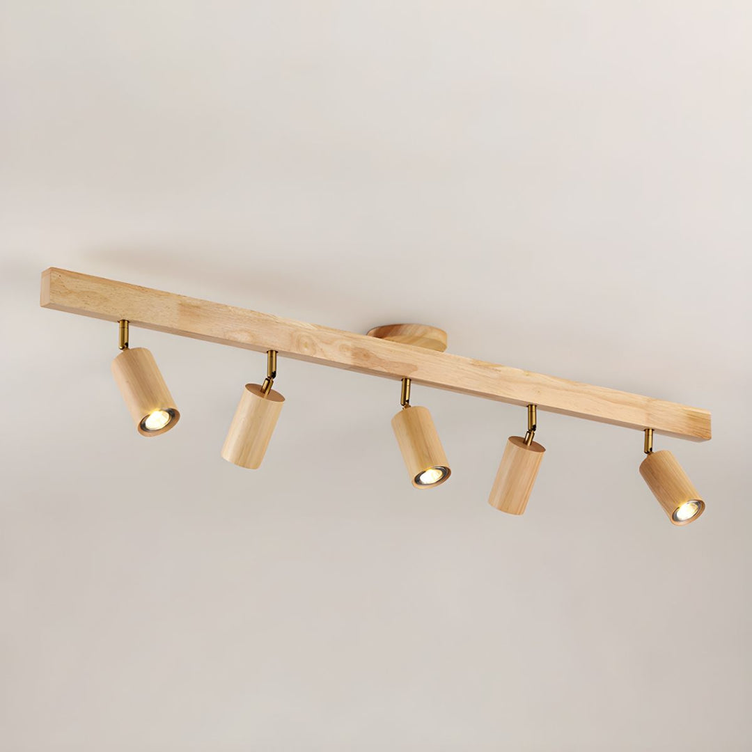 Natural Wood Beam Spotlight Light - Vakkerlight