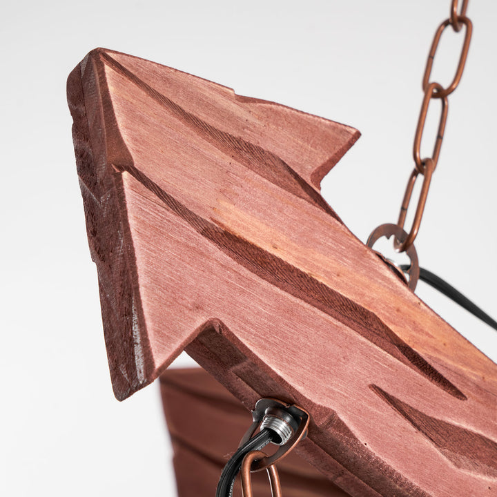 Nautical Industrial Style Wooden Chandelier