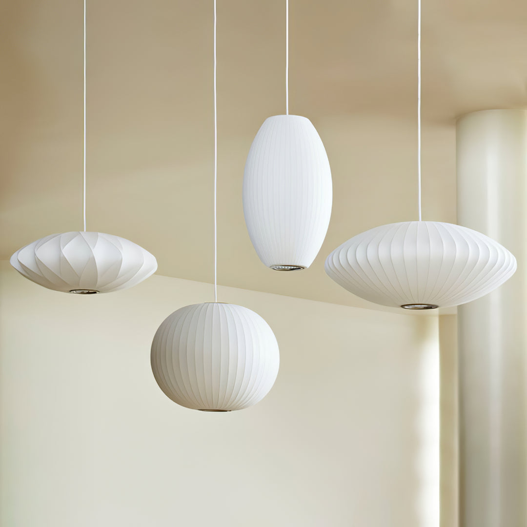 Bubble Mulberry Silk Pendant Lamp