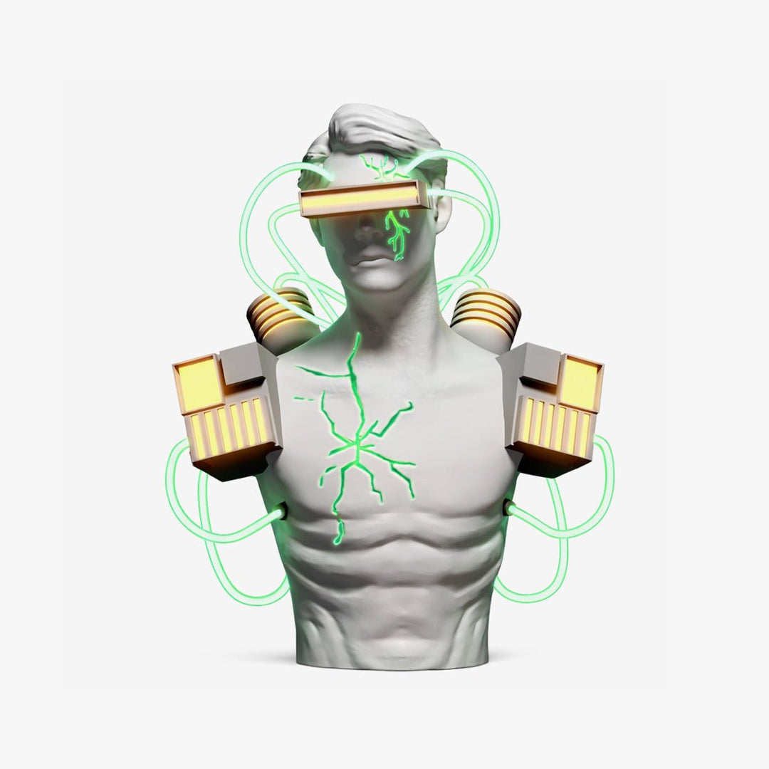Neon Circuit Bust Sculpture Table Lamp - Vakkerlight