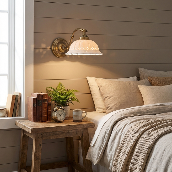 Nerina Pierced Ceramic Wall Sconce