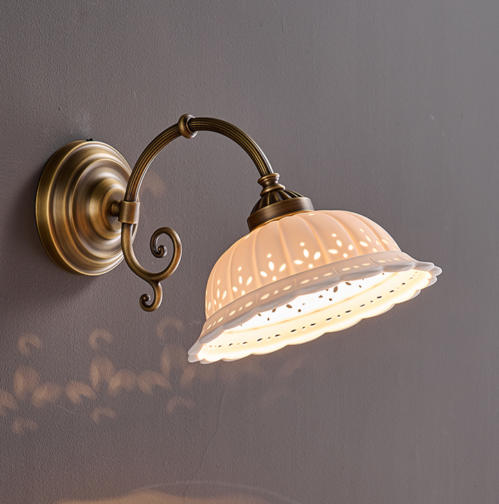 Nerina Pierced Ceramic Wall Sconce