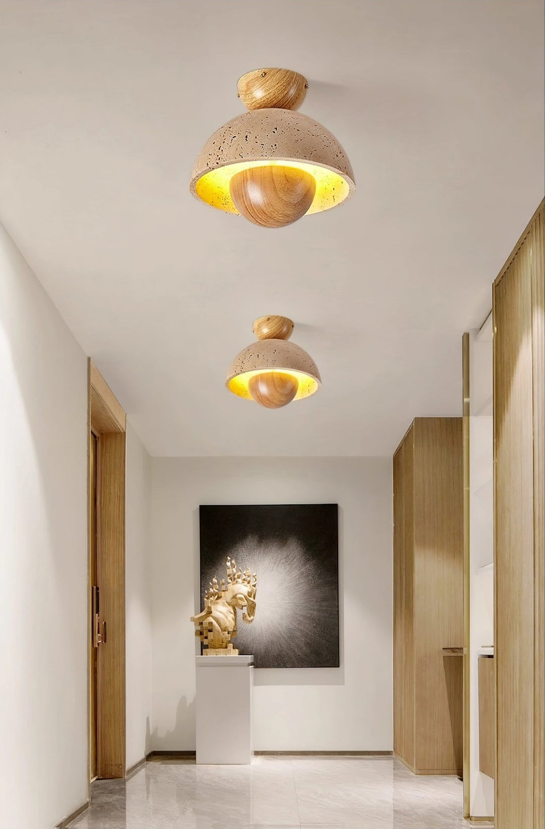 Nerio Travertine Ceiling Light - Vakkerlight
