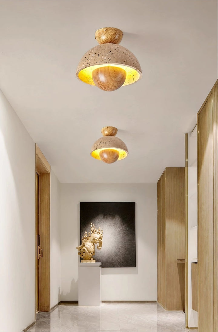 Nerio Travertine Ceiling Light - Vakkerlight
