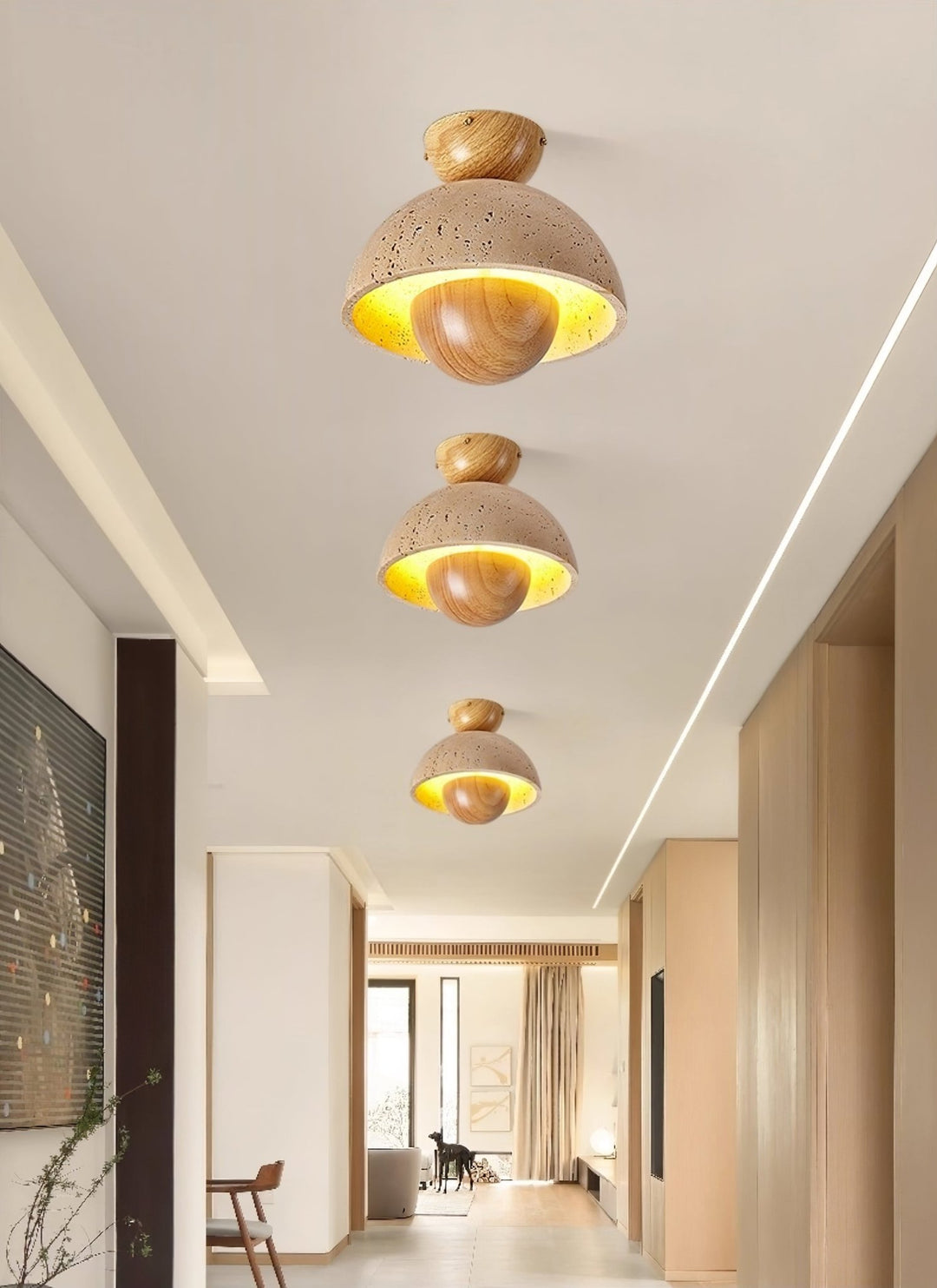 Nerio Travertine Ceiling Light - Vakkerlight