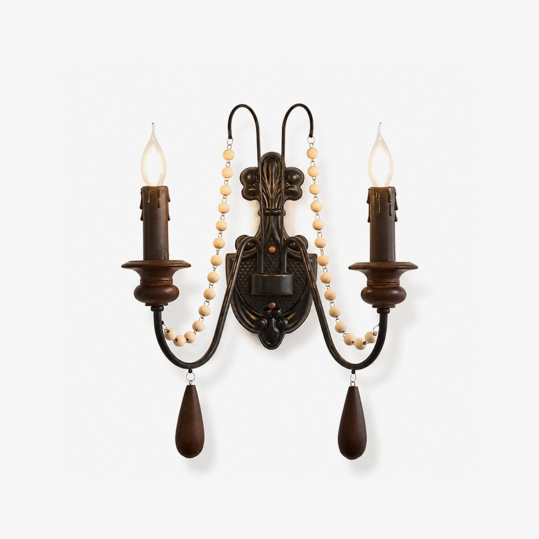 Newel Turned Wood Candle Sconce - Vakkerlight