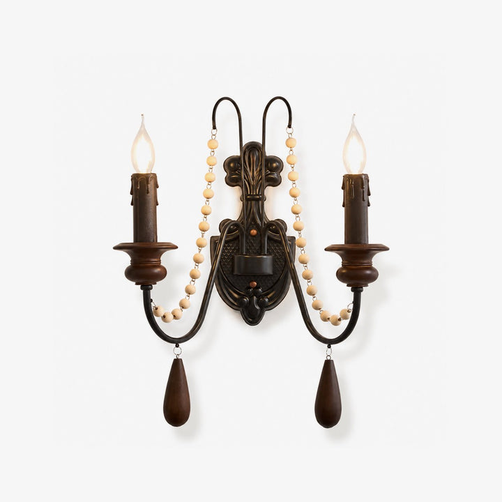 Newel Turned Wood Candle Sconce - Vakkerlight