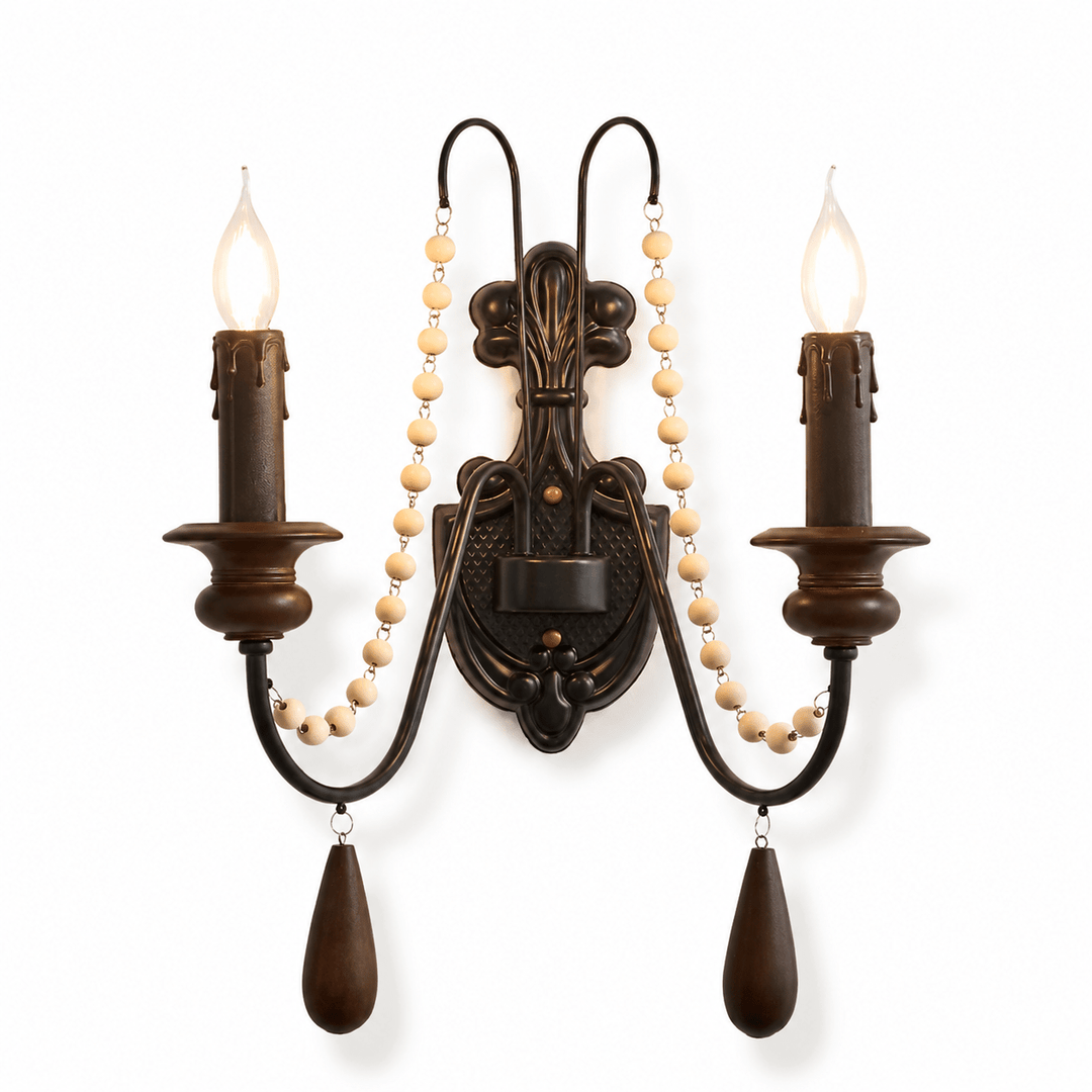 Newel Turned Wood Candle Sconce - Vakkerlight