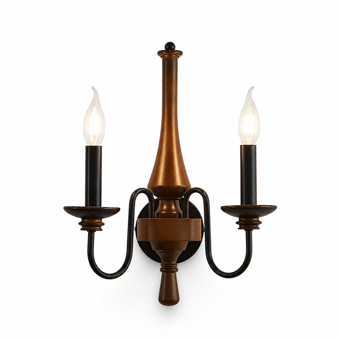 Newel Turned Wood Candle Sconce - Vakkerlight