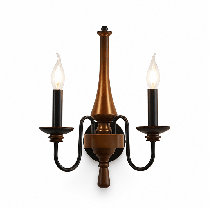 Newel Turned Wood Candle Sconce - Vakkerlight