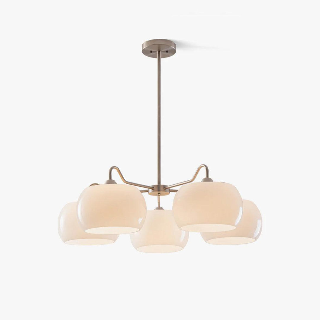 Nickel Glass Persimmon Chandelier - Vakkerlight