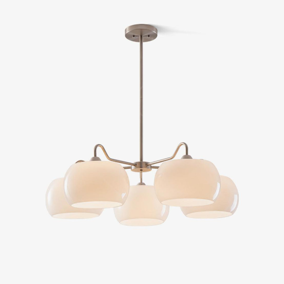 Nickel Glass Persimmon Chandelier - Vakkerlight