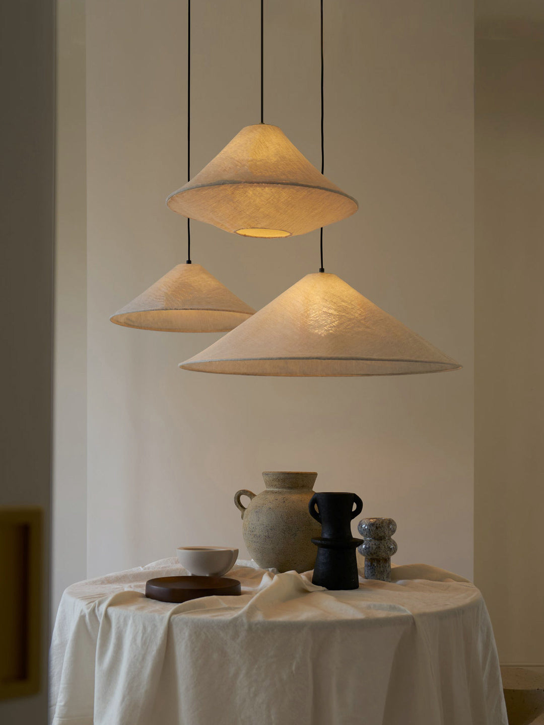Nimbus Linen Cone Pendant Light