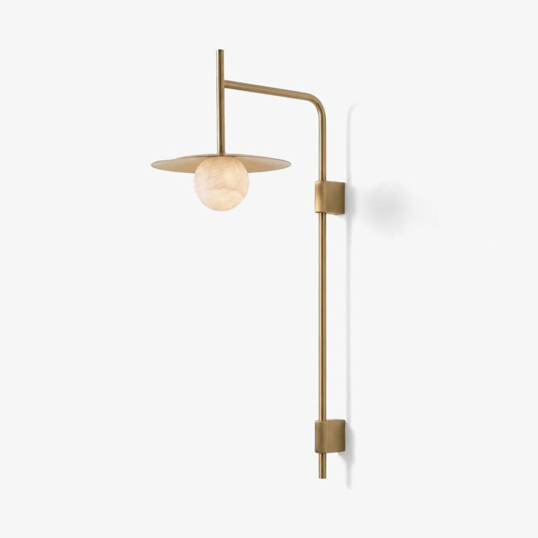 Nivara Long Arm Alabaster Wall Sconce - Vakkerlight
