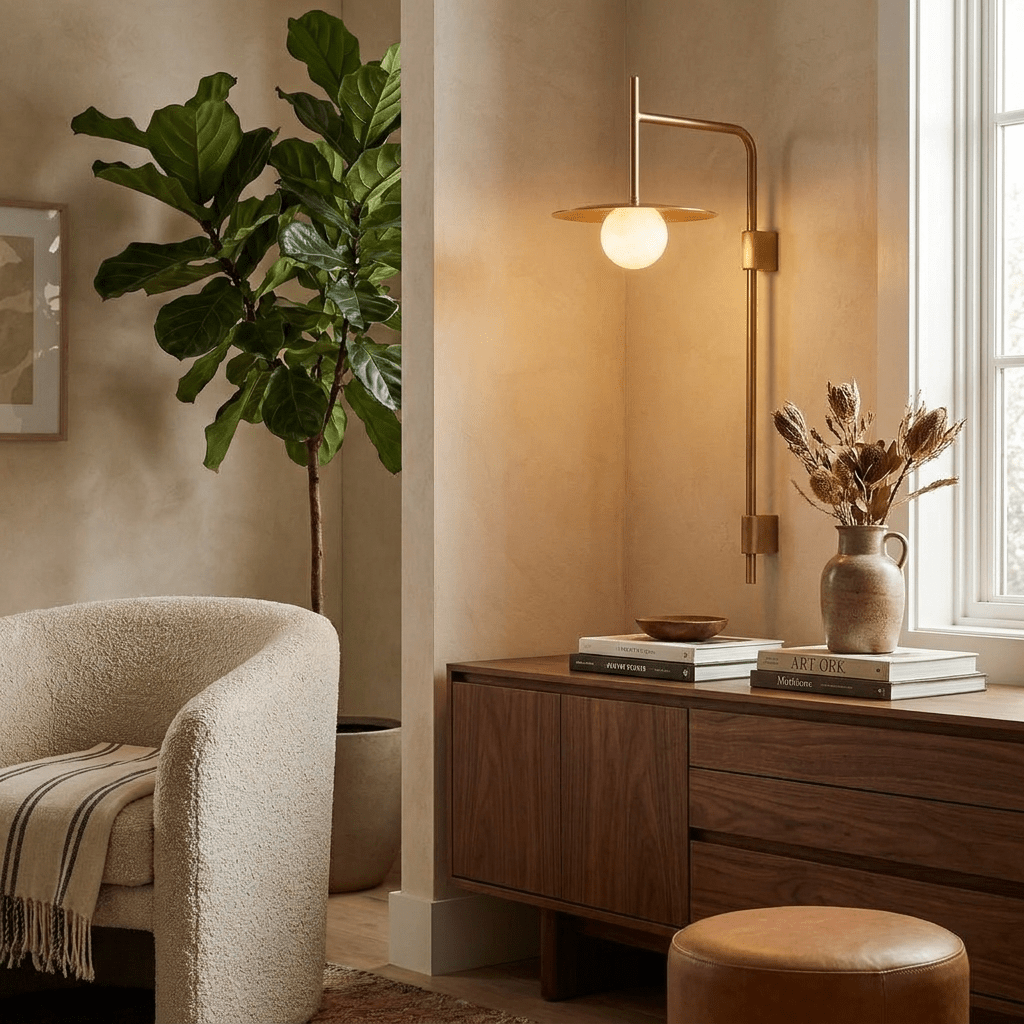 Nivara Long Arm Alabaster Wall Sconce - Vakkerlight