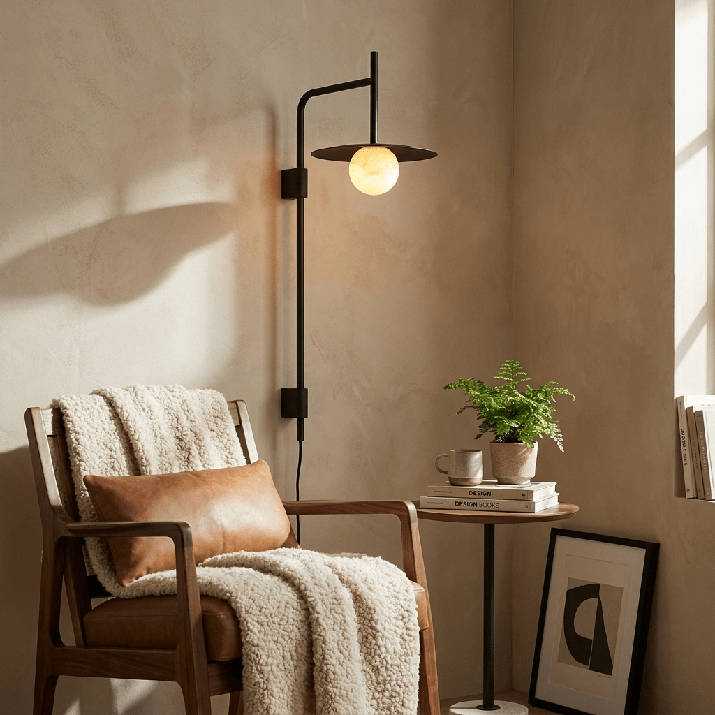 Nivara Long Arm Alabaster Wall Sconce - Vakkerlight