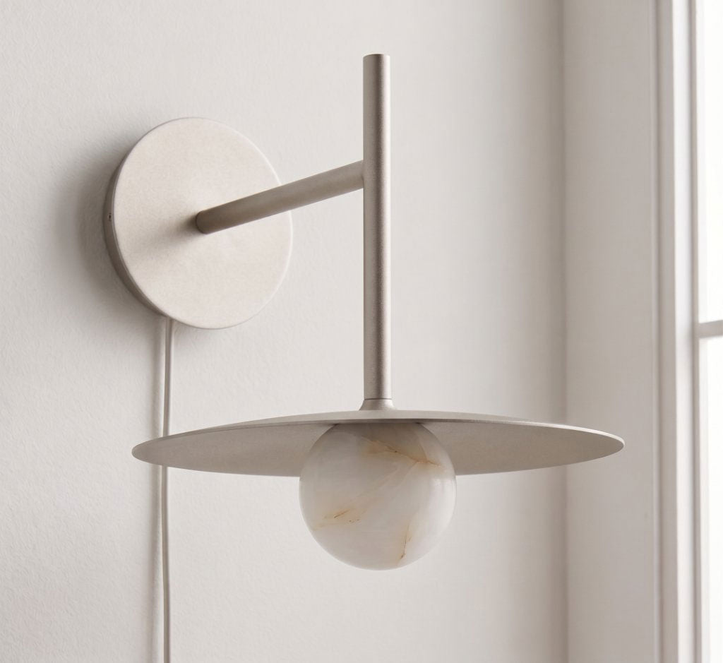 Nivara Alabaster Disc Wall Sconce