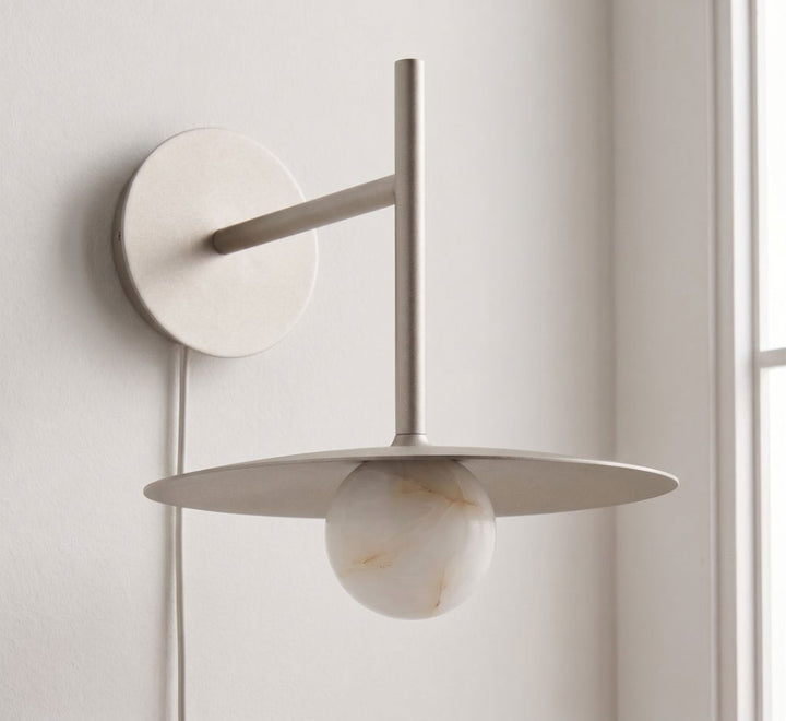 Nivara Alabaster Disc Wall Sconce