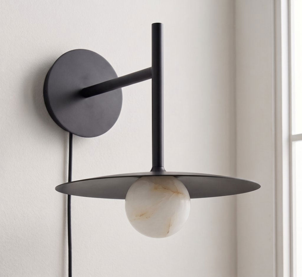 Nivara Alabaster Disc Wall Sconce