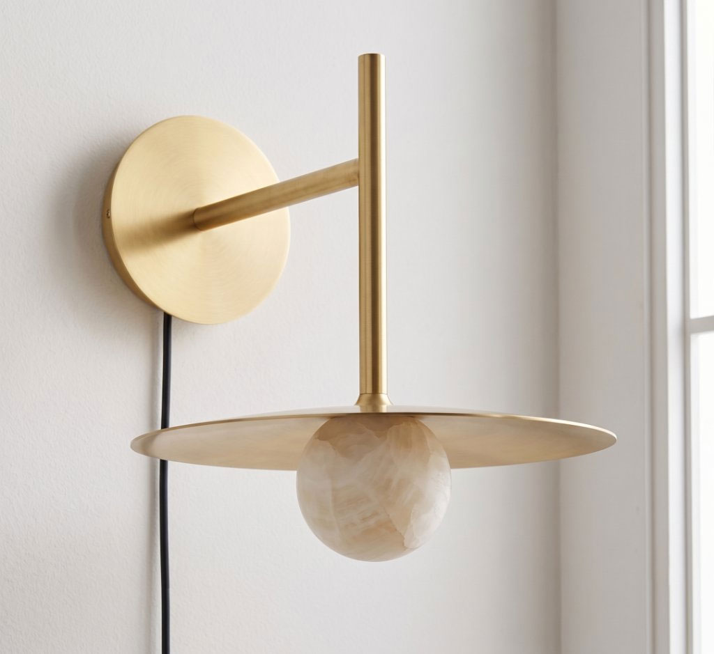 Nivara Alabaster Disc Wall Sconce