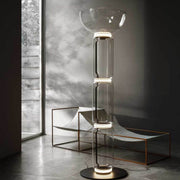 Bamboo Glass Floor Lamp