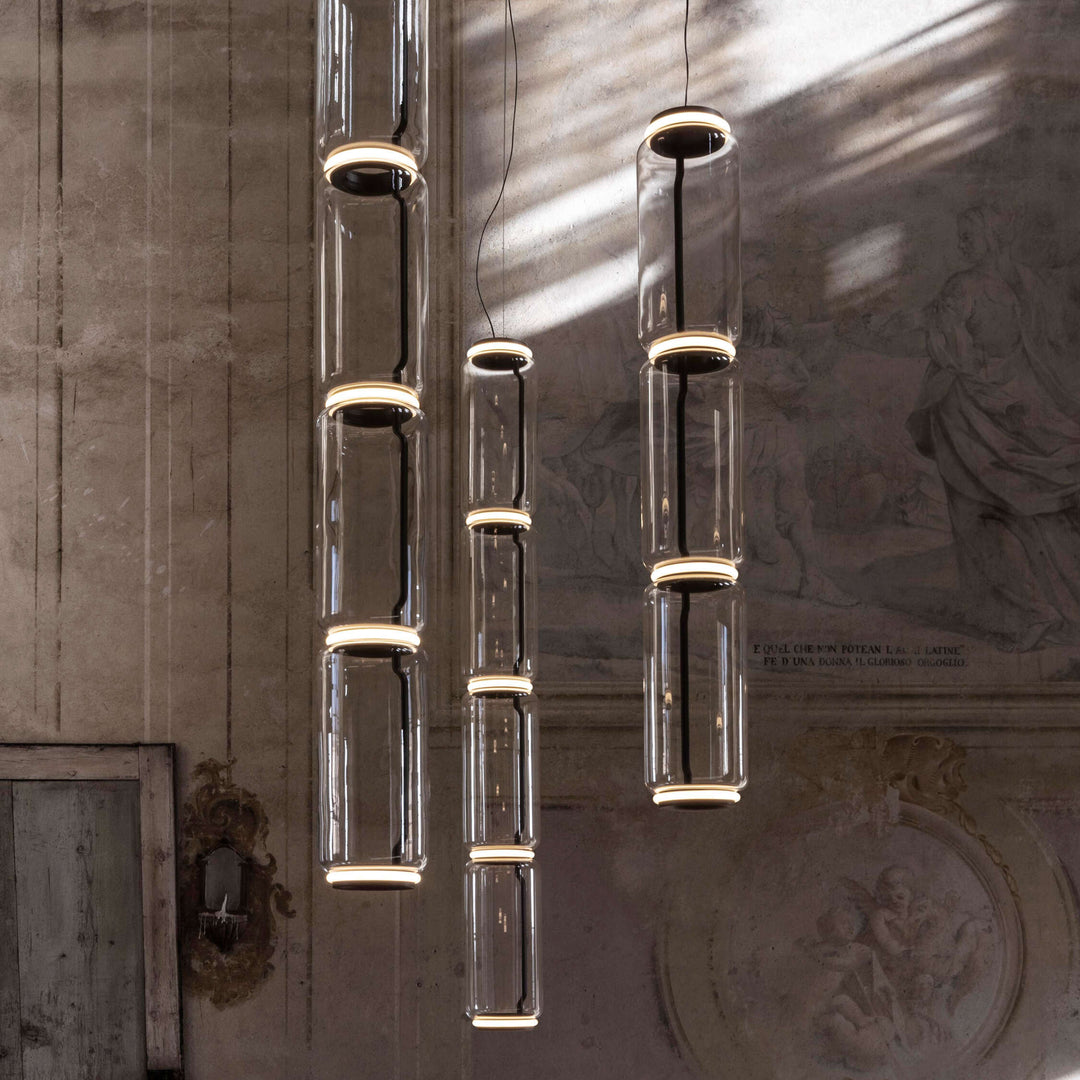 Cylindrical Glass Pendant Light