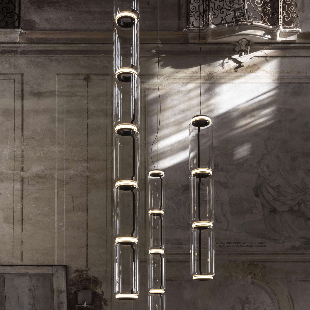 Cylindrical Glass Pendant Light