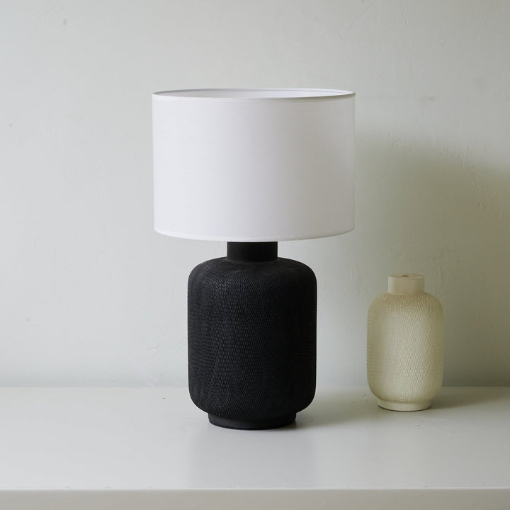 Nocturne Textured Black Table Lamp - Vakkerlight