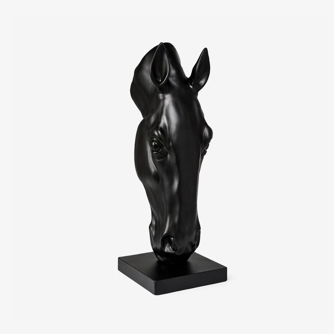 Noir Equine Head Sculpture - Vakkerlight