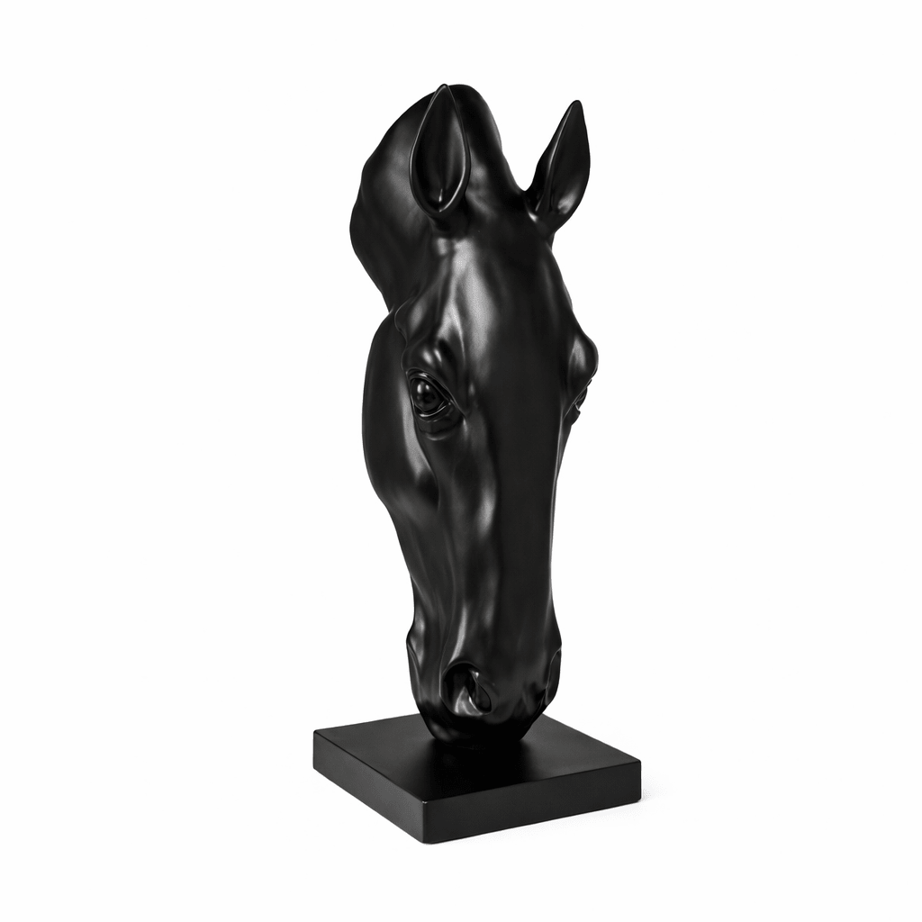 Noir Equine Head Sculpture - Vakkerlight