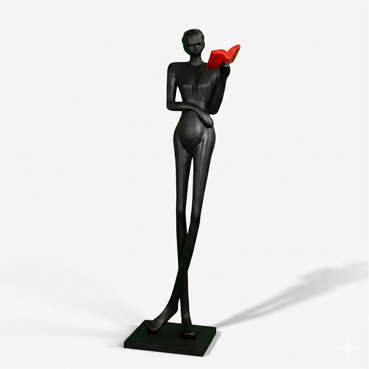 Noir Muse Reading Sculpture - Vakkerlight