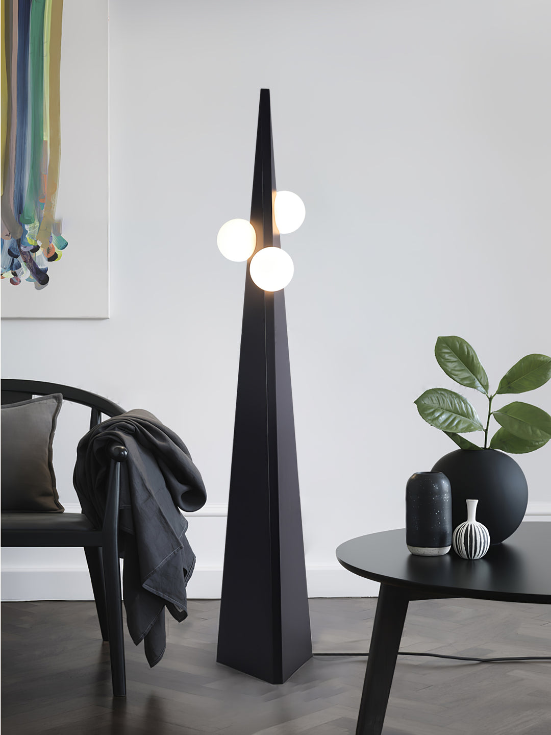 Lampadaire Noir Roy