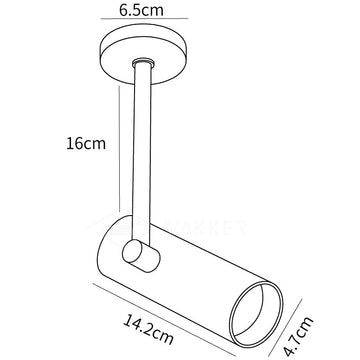Luminária de Teto Norano — Dimension drawings 1