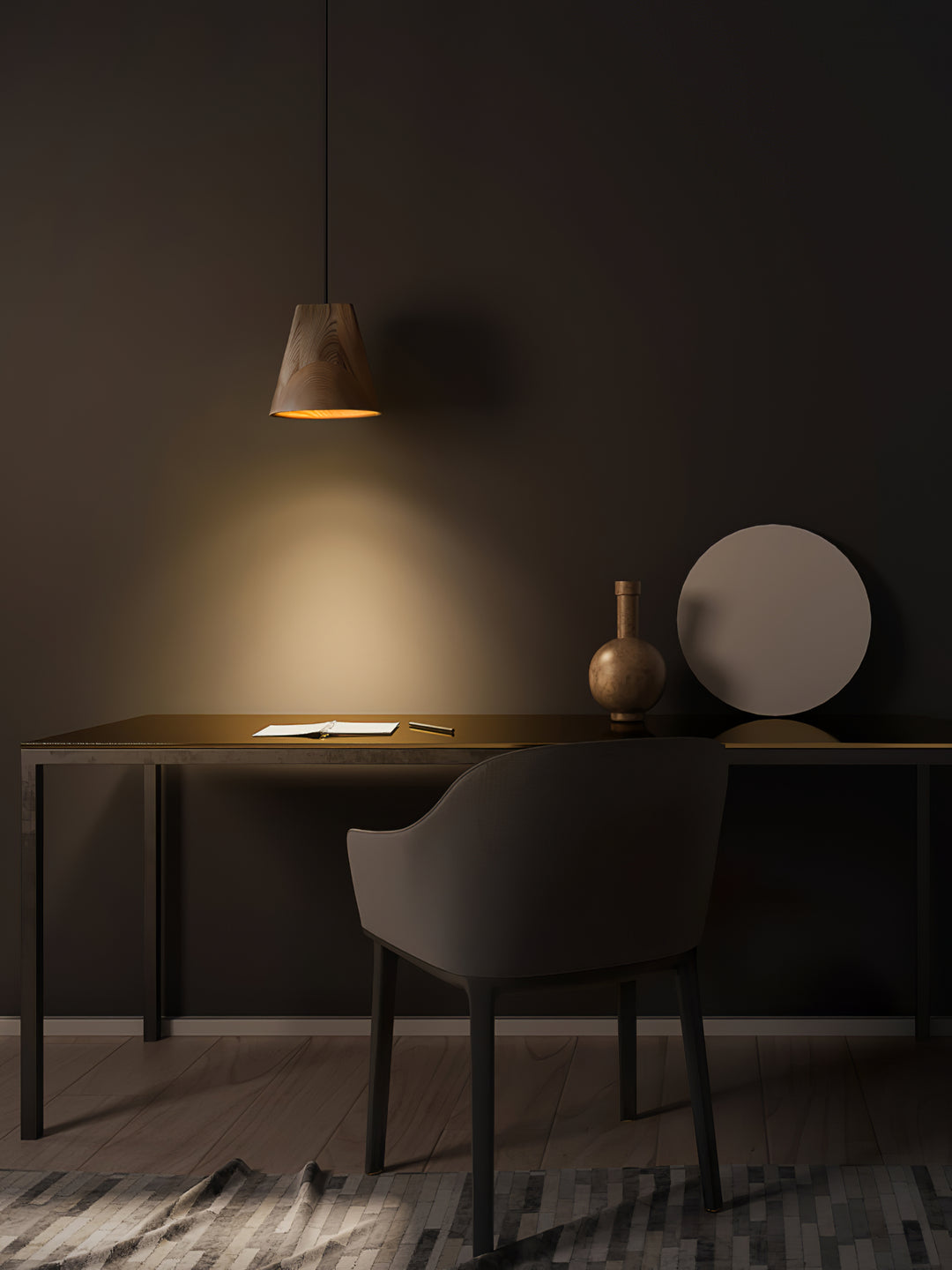 Nordic Tilted Wood Pendant Light - Vakkerlight