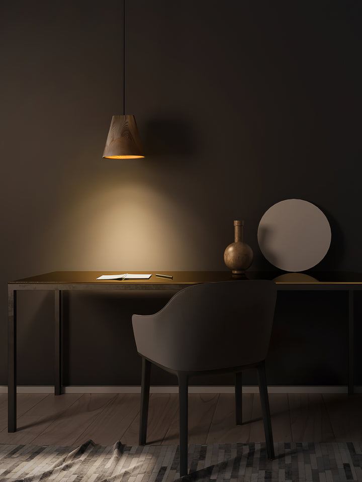 Nordic Tilted Wood Pendant Light - Vakkerlight