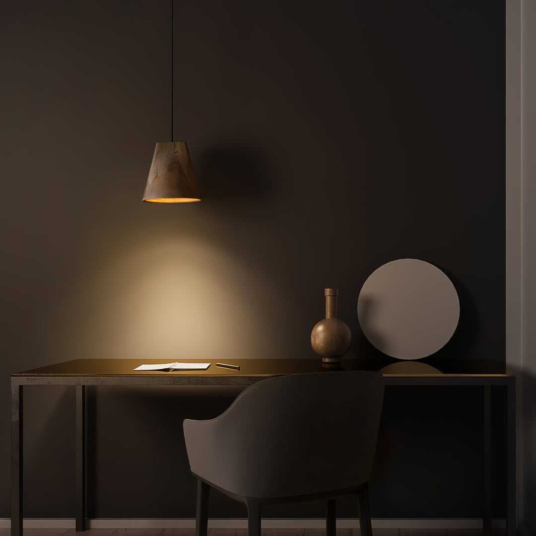 Nordic Tilted Wood Pendant Light - Vakkerlight