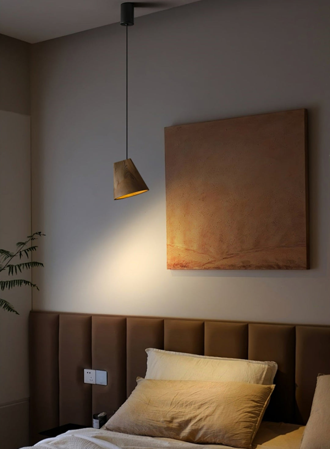 Nordic Tilted Wood Pendant Light - Vakkerlight