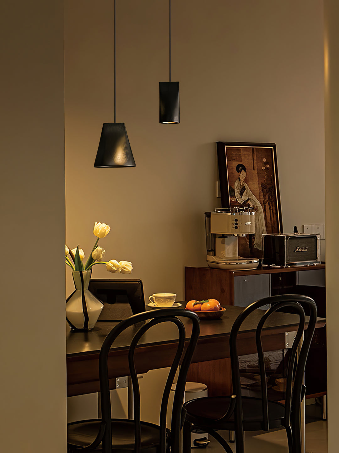 Nordic Tilted Wood Pendant Light - Vakkerlight