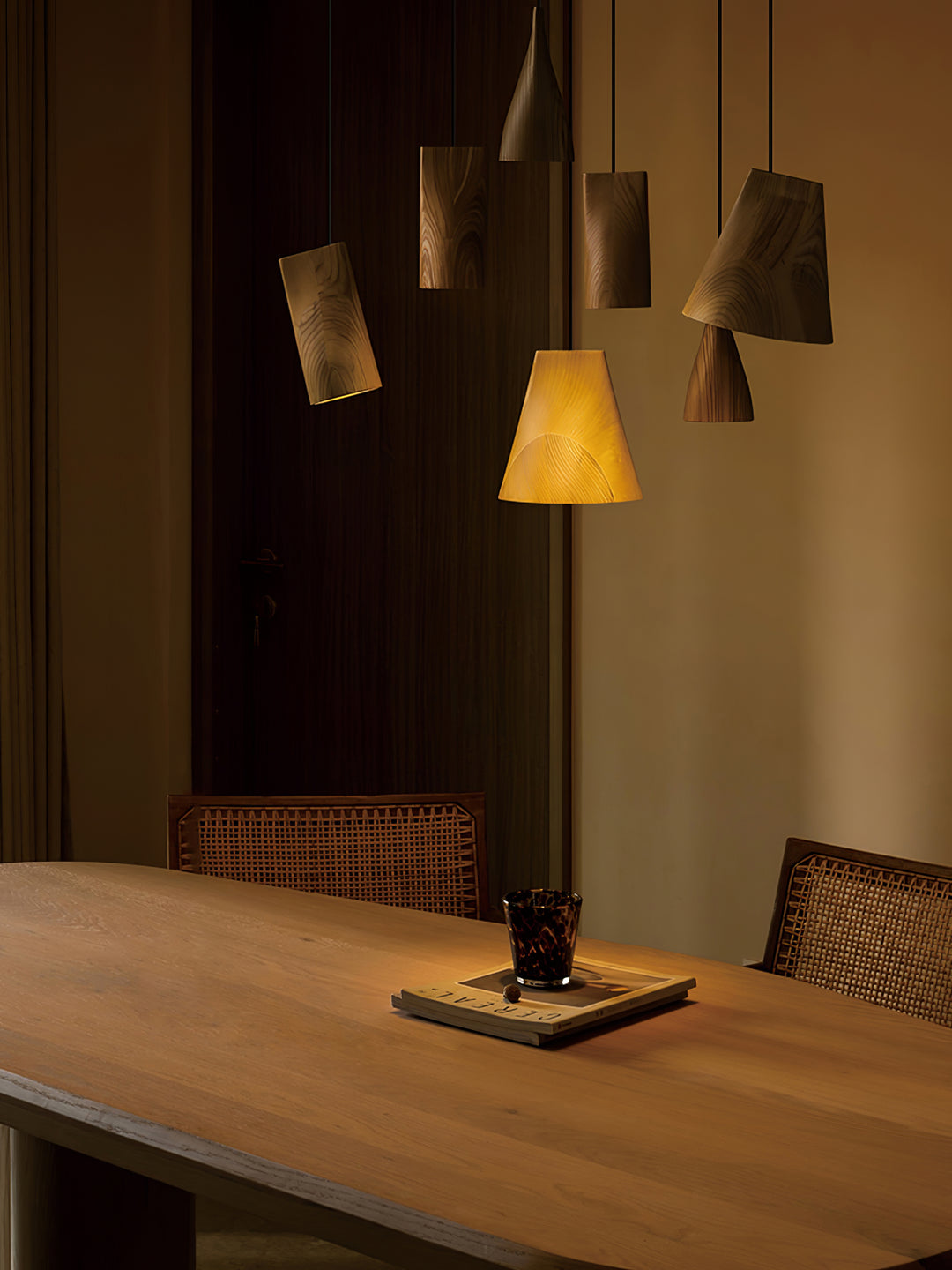 Nordic Tilted Wood Pendant Light - Vakkerlight