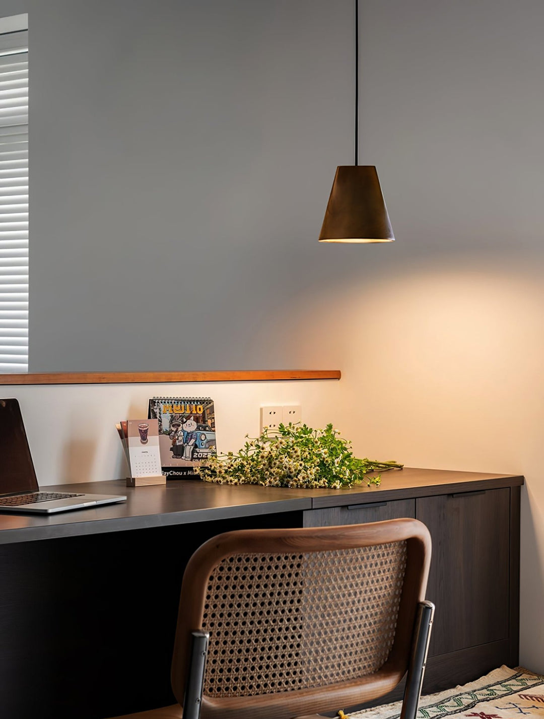 Nordic Tilted Wood Pendant Light - Vakkerlight