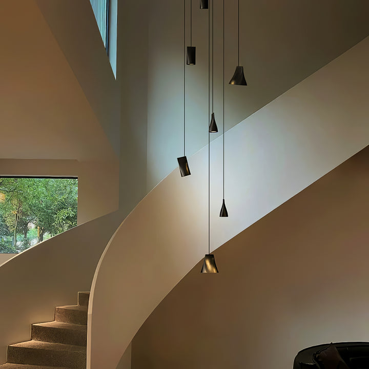 Nordic Tilted Wood Pendant Light - Vakkerlight