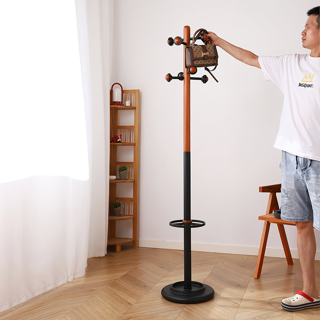 Nordic Wooden Coat Rack - Vakkerlight