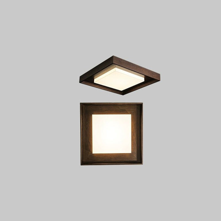 Kurin Wood Frame Ceiling Light - Vakkerlight