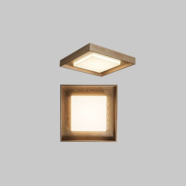 Kurin Wood Frame Ceiling Light - Vakkerlight