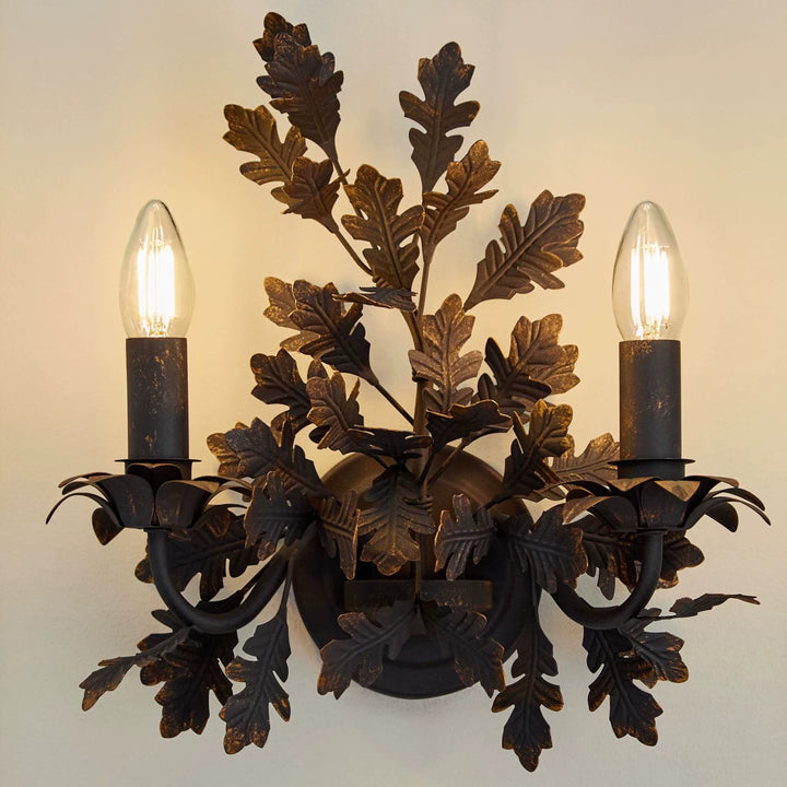 Oak Leaf Wrought Sconce - Vakkerlight
