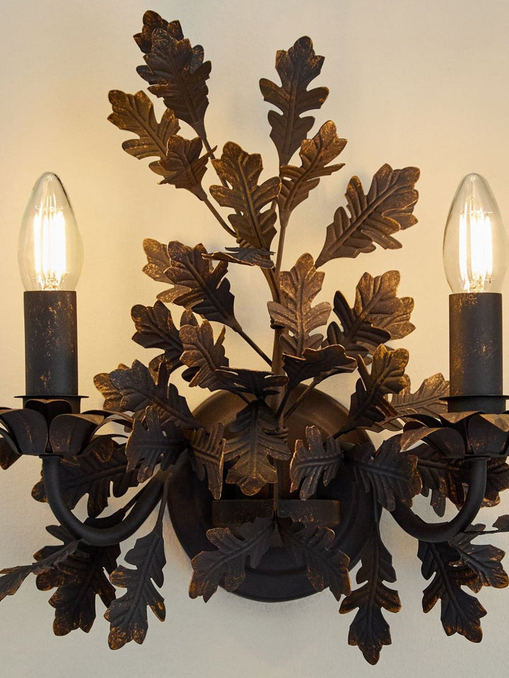 Oak Leaf Wrought Sconce - Vakkerlight