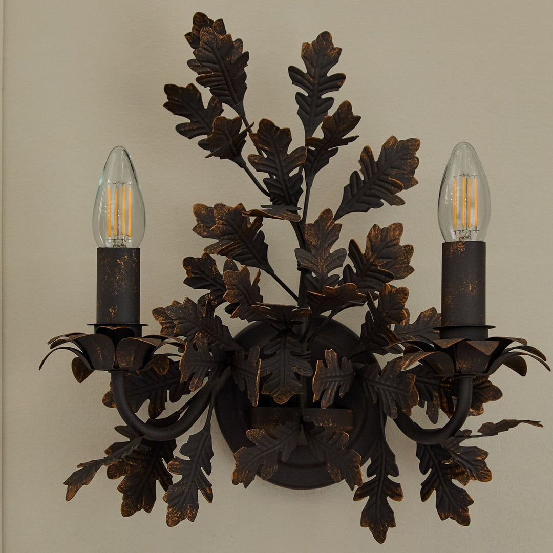 Oak Leaf Wrought Sconce - Vakkerlight