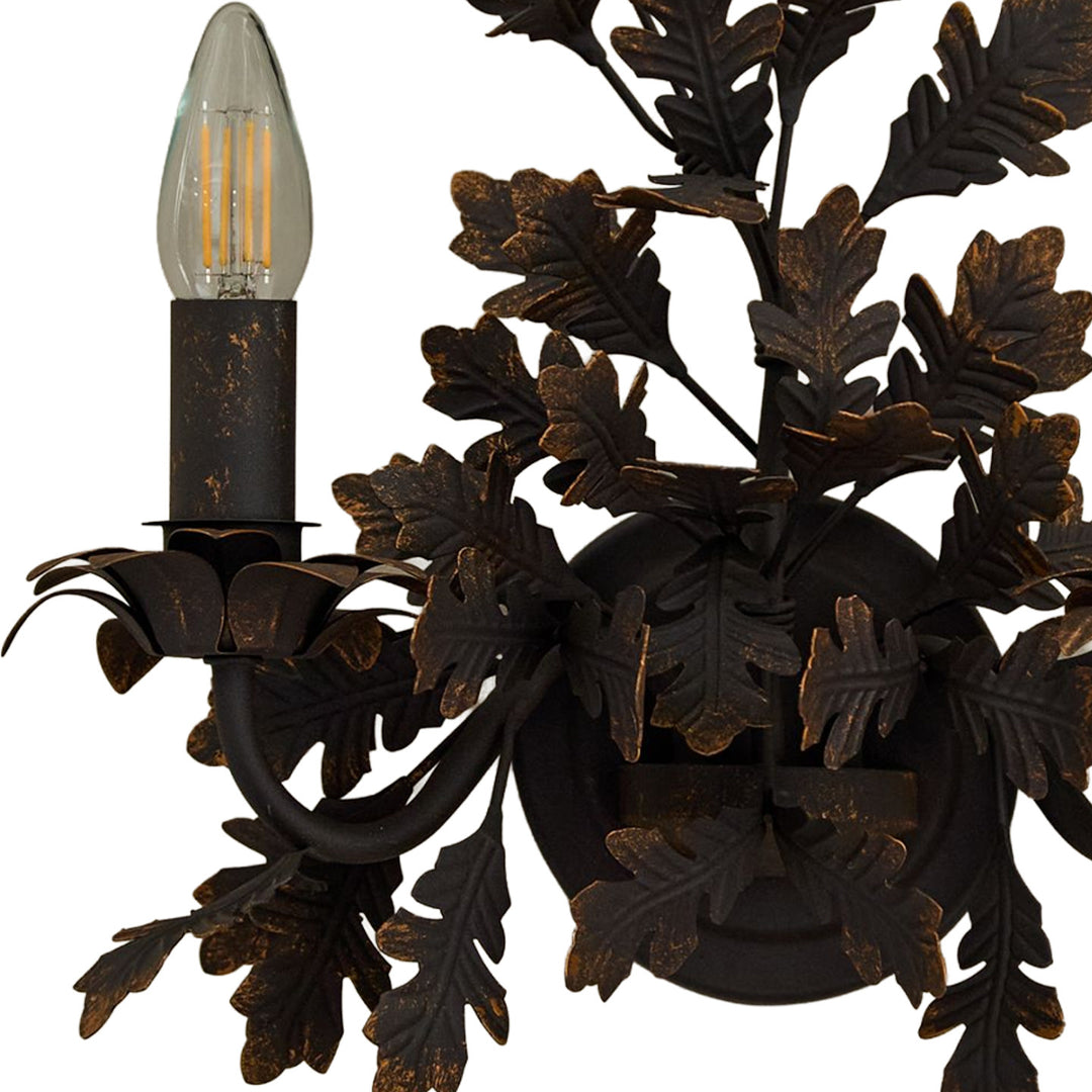 Oak Leaf Wrought Sconce - Vakkerlight
